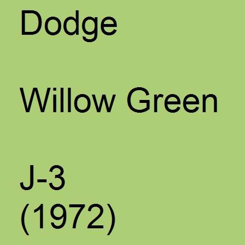 Dodge, Willow Green, J-3 (1972).